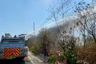 Guayaquil: Incendio forestal en la v&iacute;a Perimetral