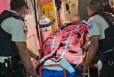 El hombre fue trasladado al Hospital de la Polic&iacute;a.