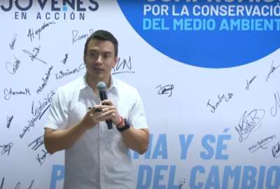 El presidente Daniel Noboa present&oacute; el programa &lsquo;J&oacute;venes en Acci&oacute;n&rsquo;, en Guayaquil. 