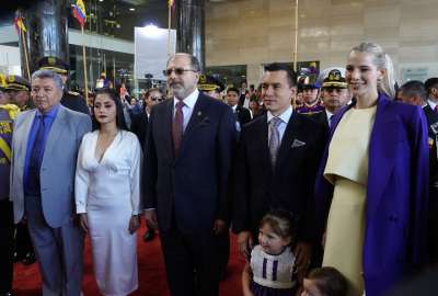 Daniel Noboa lleg&oacute; al Legislativo.