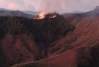 Incendio en Quilanga contin&uacute;a activo y devasta 345 hect&aacute;reas de bosque
