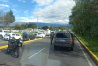 Posible amenaza de bomba a la altura del puente 9 de la Autopista General Rumi&ntilde;ahui.