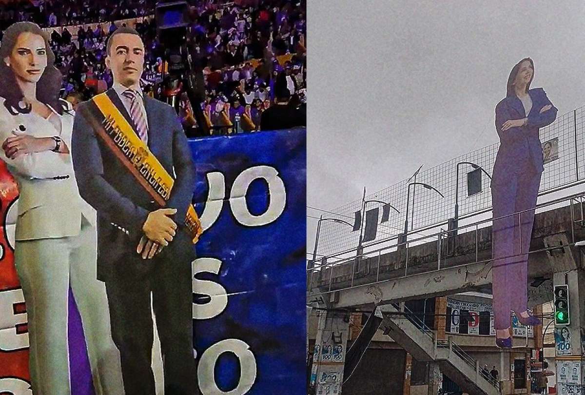 Las figuras de cartón de los candidatos se impusieron en las últimas campañas electorales.