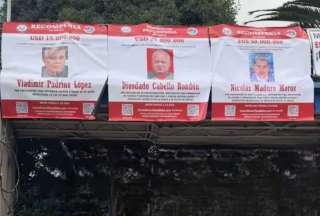 Pancartas en Quito piden recompensas por informaci&oacute;n de Nicol&aacute;s Maduro