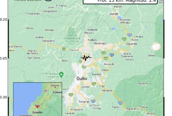 El Instituto Geof&iacute;sico report&oacute; un sismo en Quito, este martes 3 de septiembre.