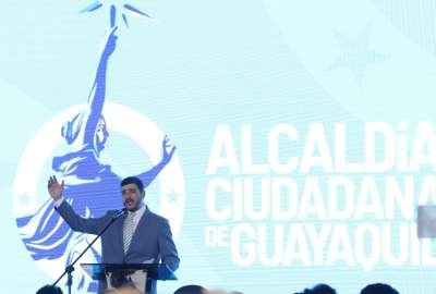 El nuevo alcalde de Guayaquil habl&oacute; sobre seguridad en su primer discurso