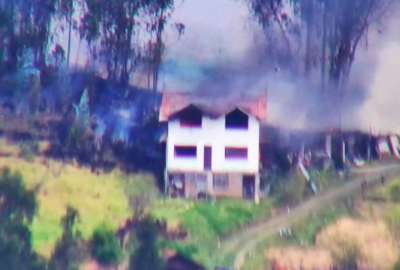 El incendio consumi&oacute; el hogar y parte de la vegetaci&oacute;n de la zona.