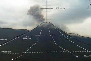 Autoridades recomiendan precauci&oacute;n ante lahares que descienden del Reventador