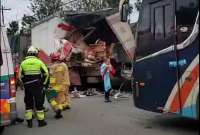 El siniestro de tr&aacute;nsito ocurri&oacute; en la autopista Cuenca-Azogues.