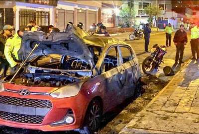 La Polic&iacute;a investiga la explosi&oacute;n de veh&iacute;culos, en el norte de Quito