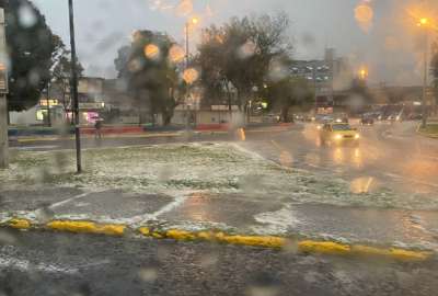 Una fuerte granizada cay&oacute; sobre el sur de Quito