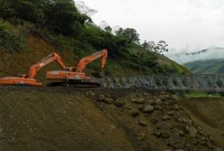 Se ejecuta armado y colocaci&oacute;n del segundo puente Bailey en la v&iacute;a Pallatanga &ndash; Cumand&aacute;, Chimborazo