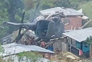 Un helic&oacute;ptero se accident&oacute; en Antioquia, Colombia