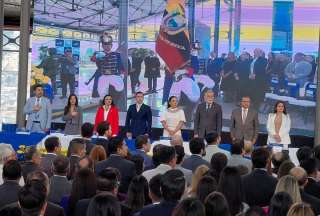 Daniel Noboa y Mar&iacute;a Jos&eacute; Pinto, presidente y vicepresidenta, recibieron sus credenciales