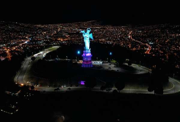 Virgen de El Panecillo se encender&aacute; en conmemoraci&oacute;n del D&iacute;a Internacional de la Eliminaci&oacute;n de la Violencia Contra la Mujer