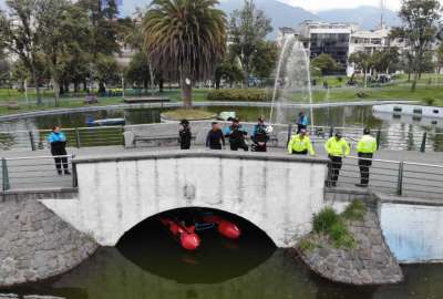 La pileta del parque La Alameda se hab&iacute;a convertido en el sitio favorito de estudiantes para jugar carnaval.