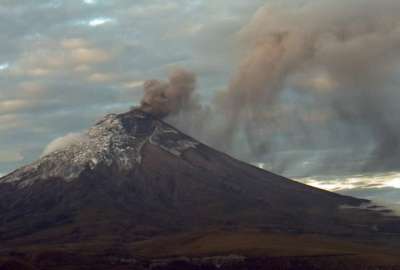 El Instituto Geof&iacute;sico alert&oacute; sobre el desplazamiento de la nube en direcci&oacute;n Oeste, por lo que zonas de Tungurahua, Cotopaxi y Bol&iacute;var podr&iacute;an registrar una leve ca&iacute;da de ceniza.