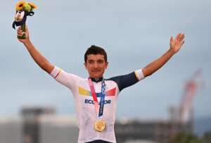 Richard Carapaz celebra el oro ol&iacute;mpico en Tokyo 2020, Juegos disputados en el 2021