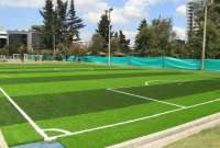 Así avanza la rehabilitación de la pista atlética y otras zonas en el Parque La Carolina.