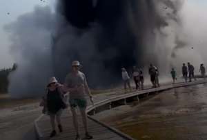 El hecho provoc&oacute; que varios turistas tengan que ser puestos a buen recaudo por los guardabosque de Yellowstone.