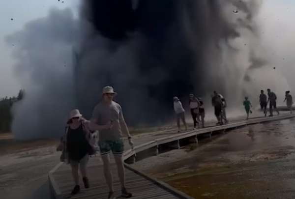 El hecho provoc&oacute; que varios turistas tengan que ser puestos a buen recaudo por los guardabosque de Yellowstone.